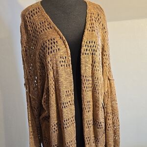Cardigan with Loose Knit Pattern